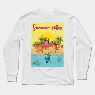 Summer vibes on the beach Long Sleeve T-Shirt